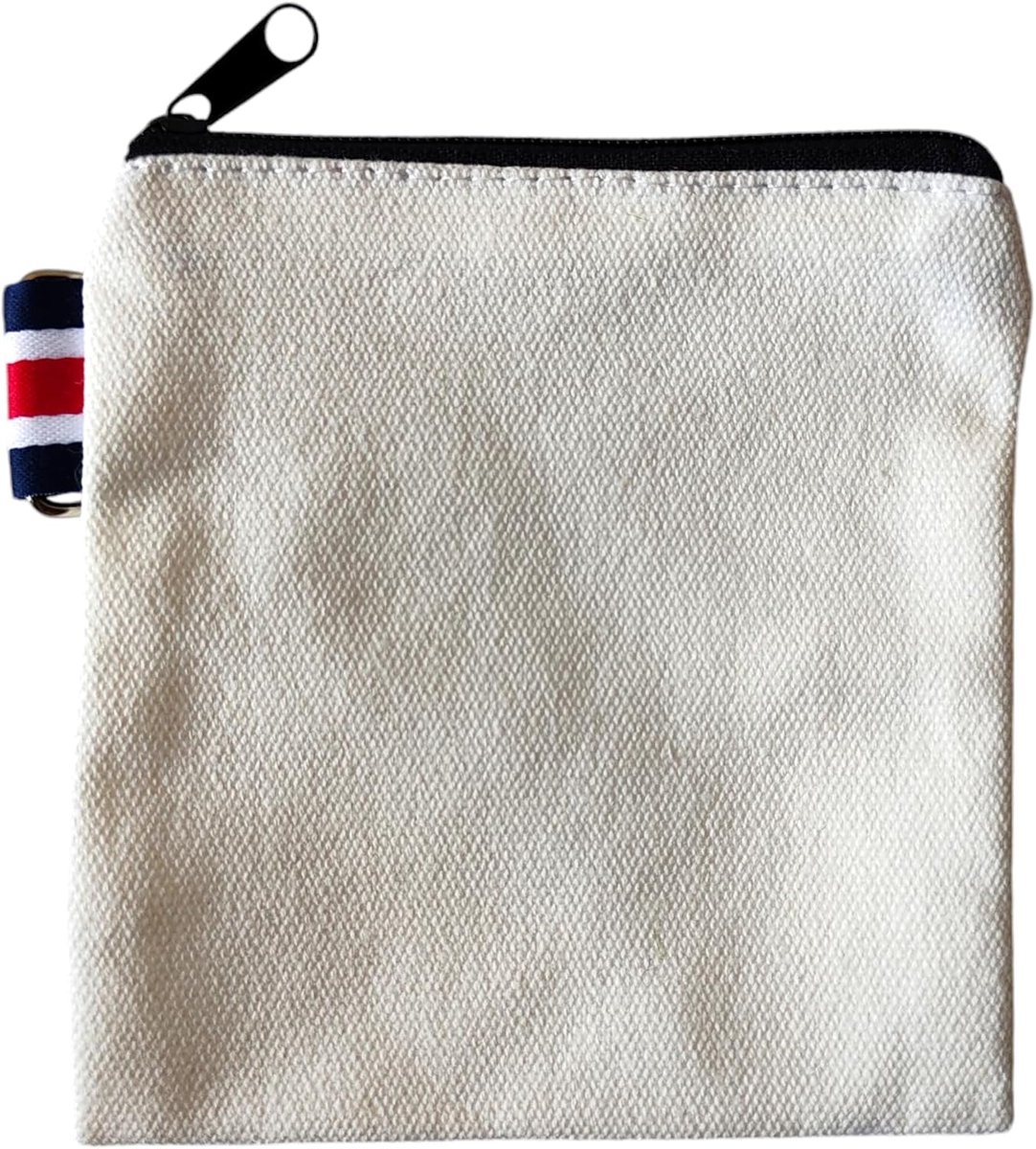 SnelShoppen - Multifunctionele Canvas Portemonnee met Rits en Sleutelhanger - 16 Kleuren Keuze voor Munten, Briefgeld, Cosmetica en Elektronica - 10.5