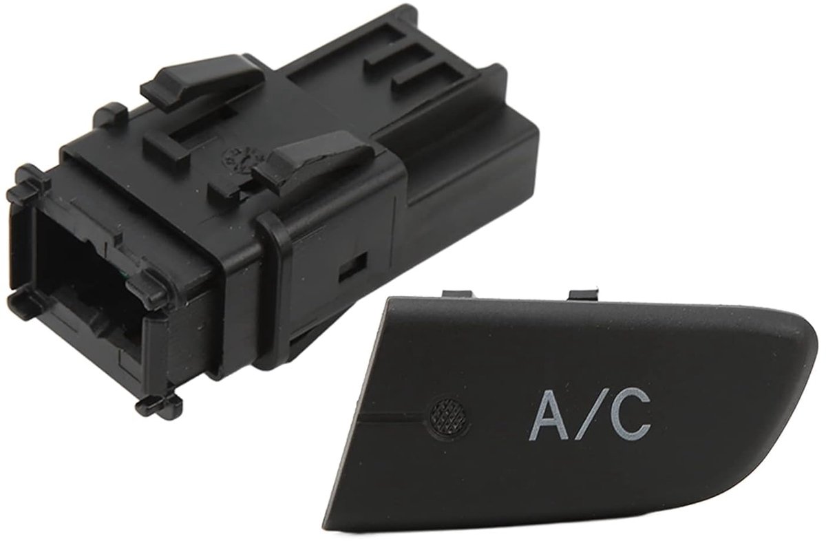 SnelShoppen - A/C Drukknop Schakelaar, 6554KX Auto Airconditioning Schakelaar voor C1 2005-2014, 107 2005-2014 Mk1, Hoogwaardige ABS Materiaal, Roestv