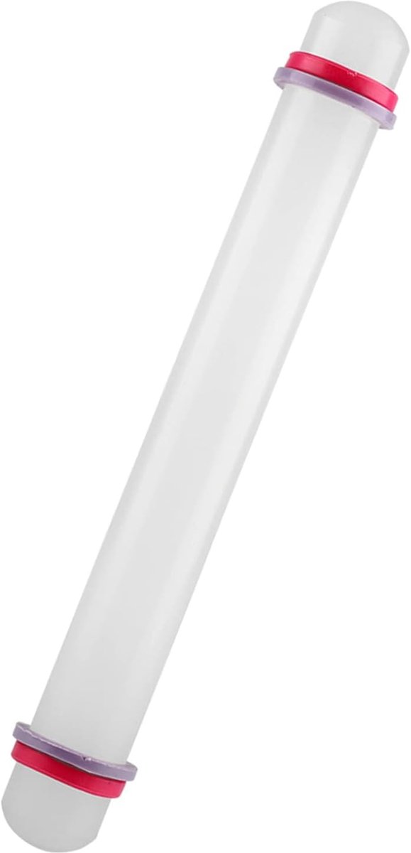 SnelShoppen - Fondant Rolling Pin 9 Inch, Draagbare Plastic Deegroller voor Fondant, Pizza, Cake, Koekjes en Gebak - Antikleef Bakgereedschap voor de