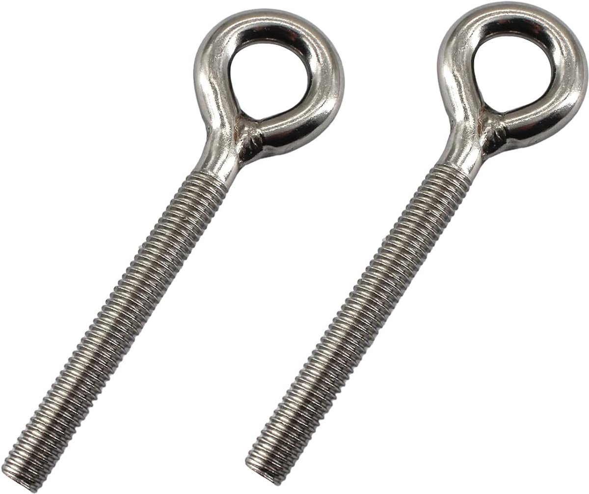 2 stuks roestvrij staal M14 oogbout lange as schroefdraad staaf ringbolt gesloten ring oogbout - ShopVlot