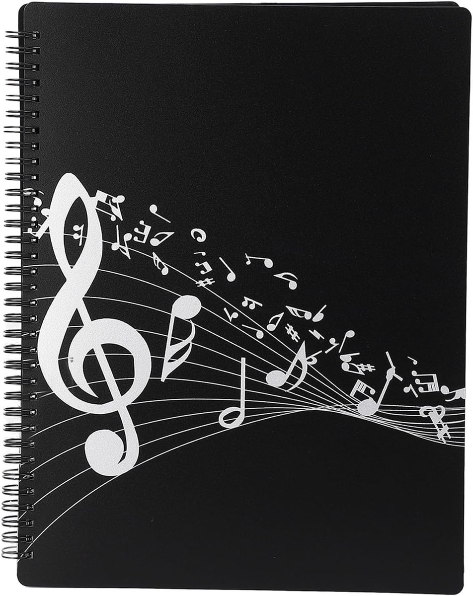SnelShoppen - Sheet Music Folder Spiral Binder Organiser met 40 Pagina's voor Muziekstand, A4 Maat Muziekmap voor Bladmuziek, Waterdicht en Duurzaam