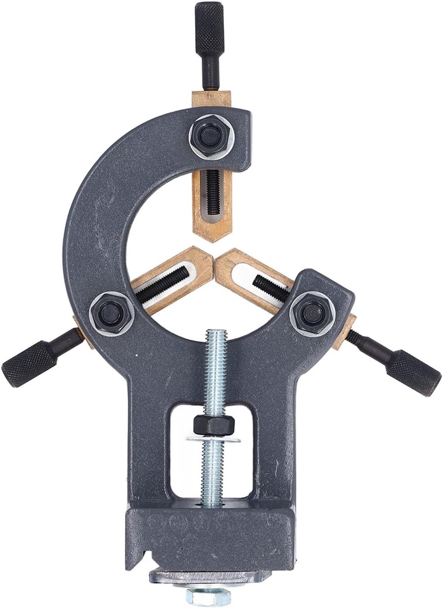 SnelShoppen - Mini Draaibank Stabilizer, Metalen Vaste Beugel met 3 Contactpunten, Ponscentrumgaten, Mini Draaibank Machine Centrumframe, Stationaire