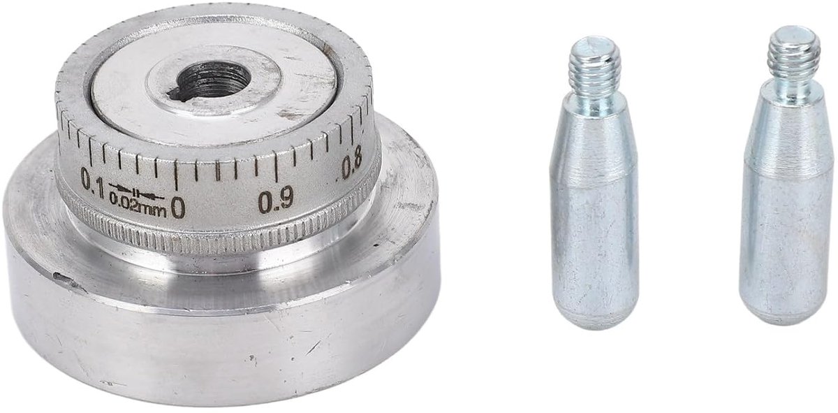 SnelShoppen - Mini Draaiende Handwiel met Handgreep Aluminium Legering 50mm 2in 0 tot 1.0mm Schaal Mechanisch Handwiel voor Draaibank, Freesmachine