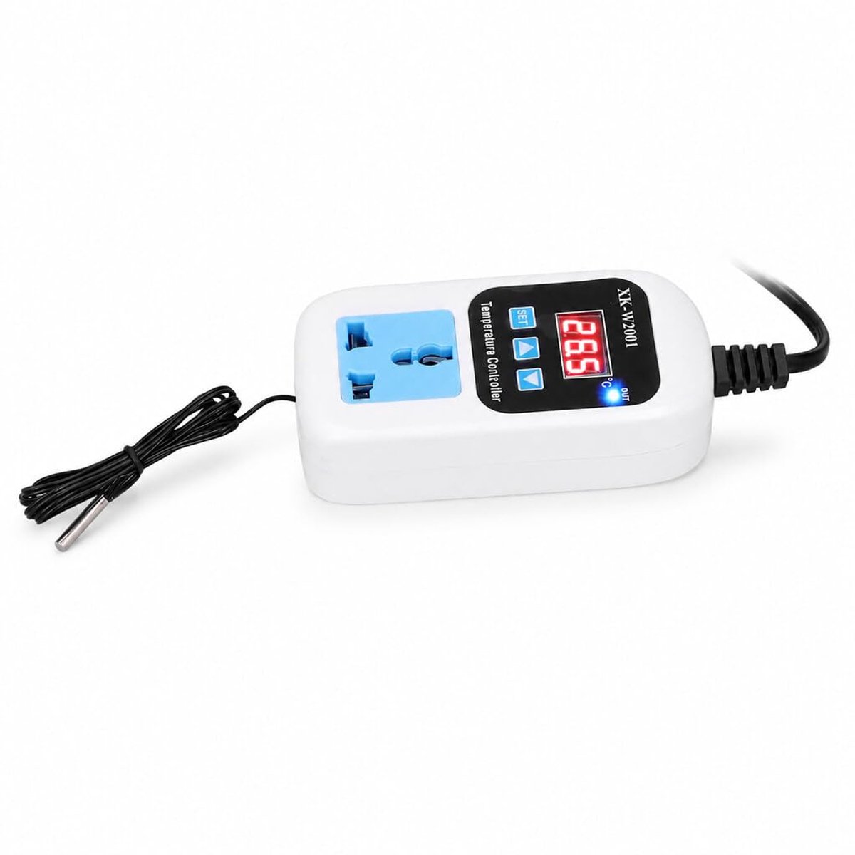 SnelShoppen - Digitale Temperatuurcontroller XK W2001 - Elektronische Socket Thermostaat met Foutwaarschuwing en Digitale Weergave - Nauwkeurigheid 0.