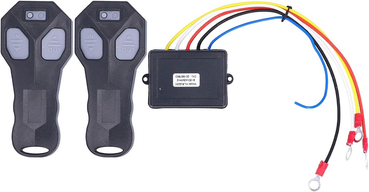 SnelShoppen - 2 Stuks Draadloze Winch Afstandsbediening, Draadloze Winch Controller Kit 12V Elektrisch Vervanging voor ATV Truck Universeel