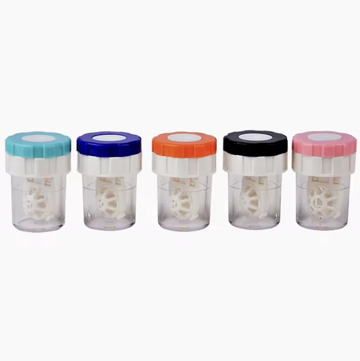 Contactlenshouders - Lenzendoosjes - Lensdoosje - Lensreinigingscontainer - Lenzenbakje - Contactlenzen doosje - 5 stuks - Willekeurige kleur - CHPN