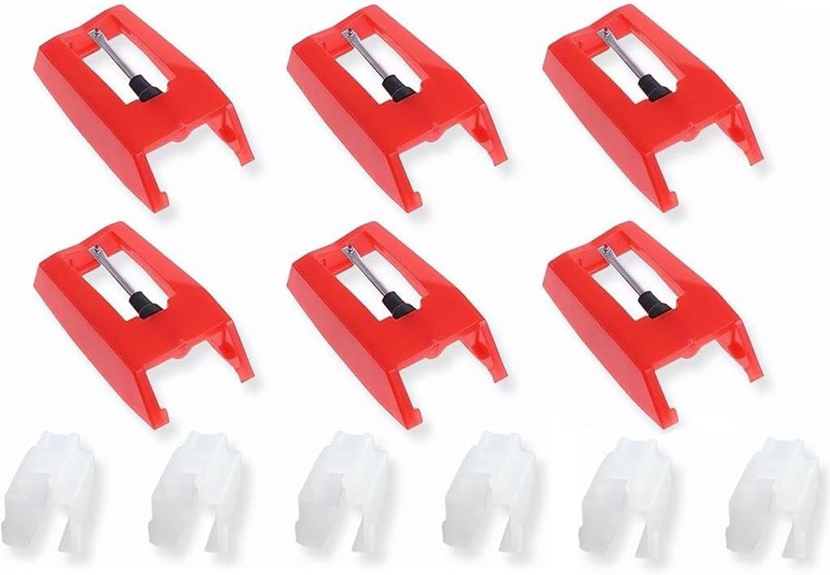 Vervangende platenspelennaalden - 6 stuks universele diamant stylus-naalden voor vinyl en fonograaf accessoires