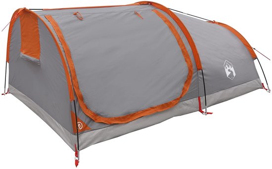 vidaXL - Hiking - Tent - Waterdicht - 1-persoons - Grijs - en - Oranje van Vidaxl — afbeelding 4