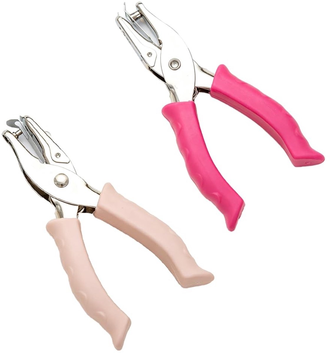 Set van 2 perforators voor papier met 6 mm en 3 mm gaten - Zachte grip mini perforator voor kantoor en handwerk, ideaal voor A4 en cirkelponsen