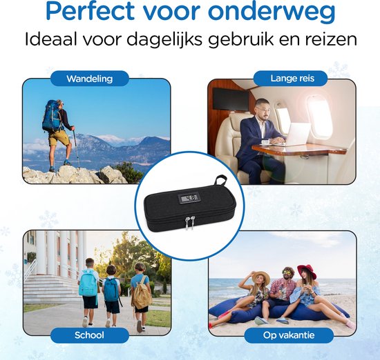 Zorghelden® Luxe insuline koeltas - Inclusief ingebouwde thermometer - Inclusief 2 icepacks - Diabetes etui - Compact koeltasje voor op reis van Zorghelden — afbeelding 3