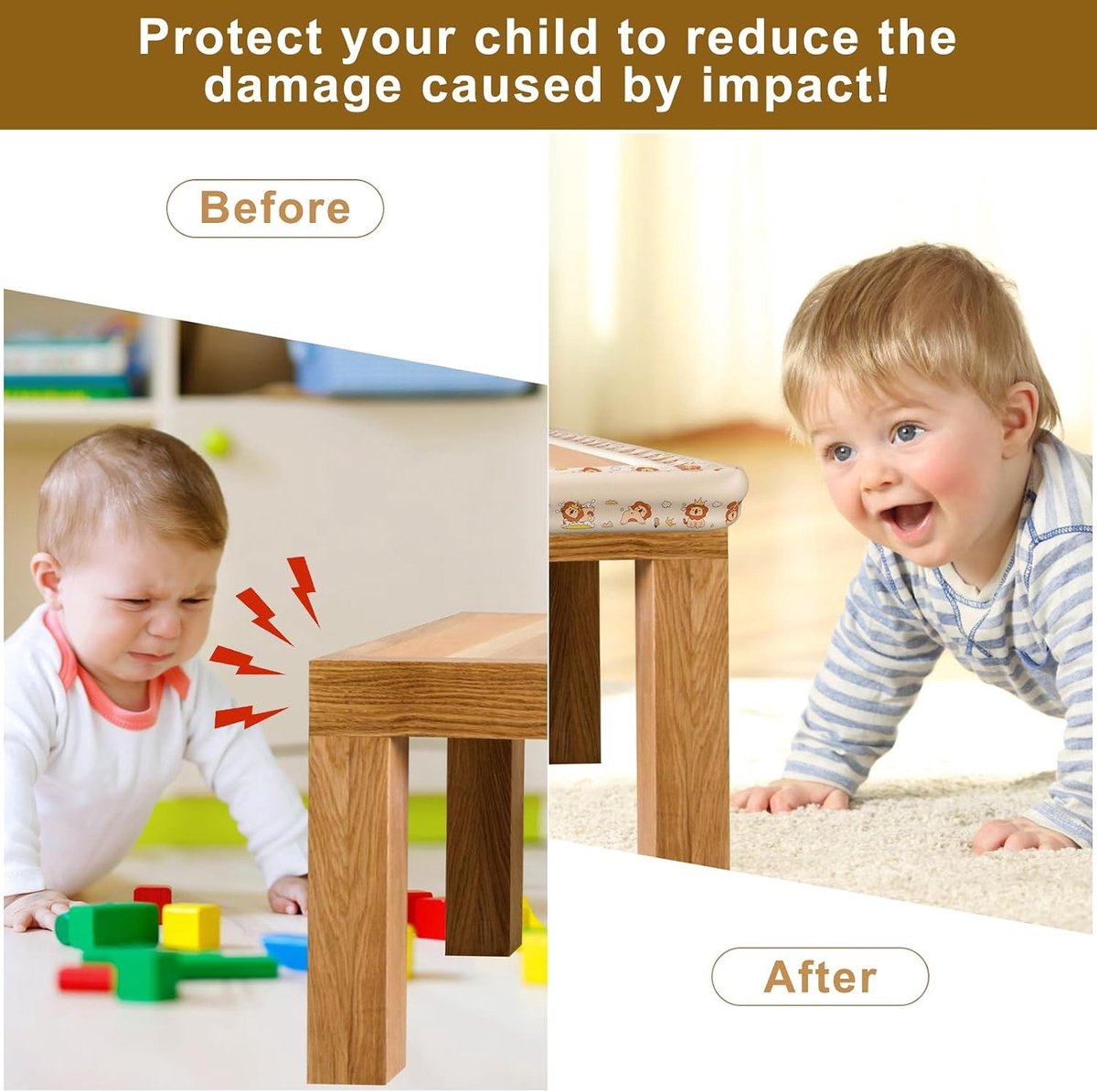 Veilige Hoek- en Randbescherming voor Baby's, Dikke 1 cm, Tafel- en Meubelbeschermer voor Kinderen en Babybedjes