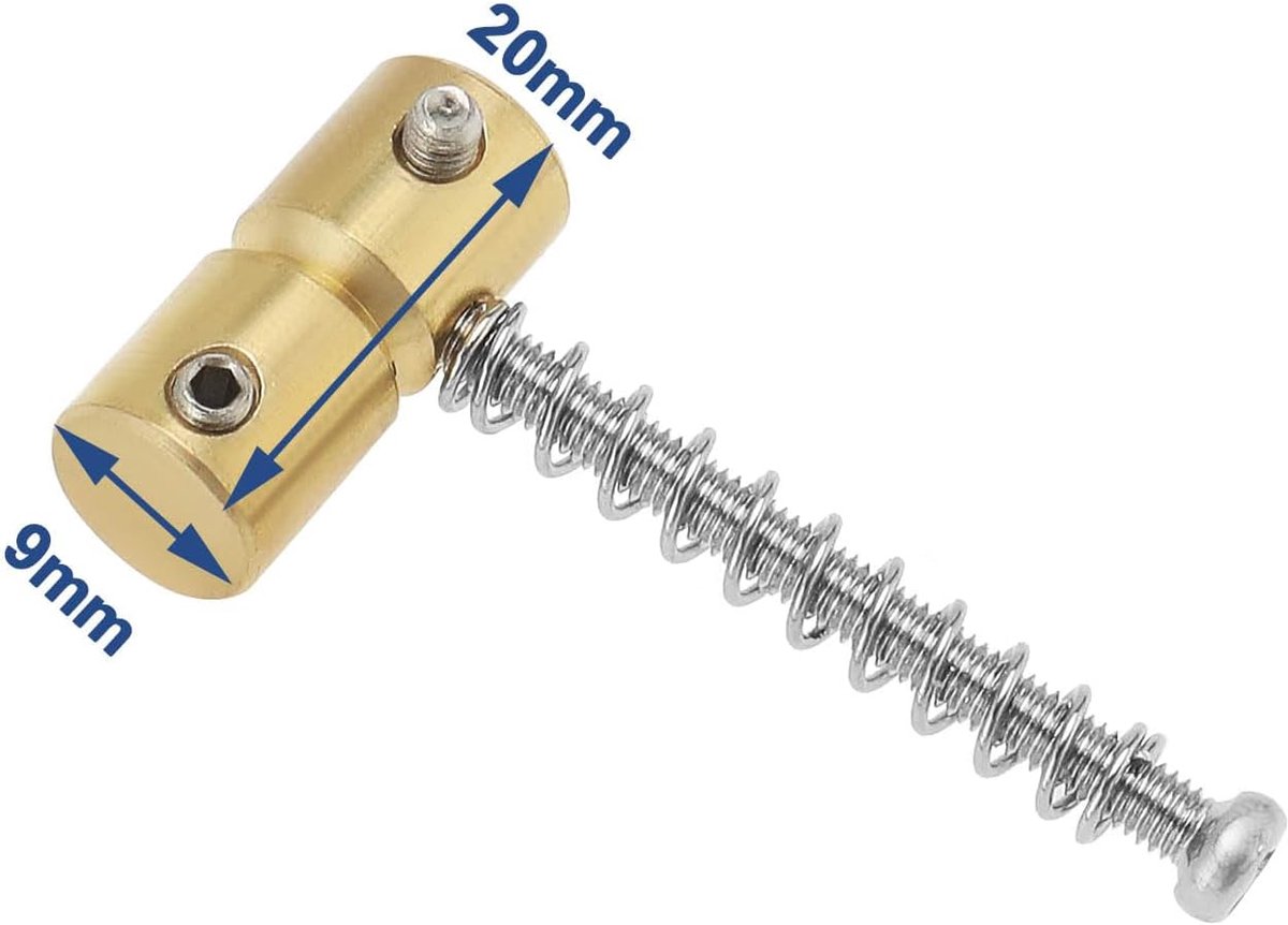SnelShoppen - 1 Set 20mm Messing Basbrug Zadel Kit met Bevestigingsaccessoires Vervangingsonderdeel voor 4 Snaars Precision Jazz Bas