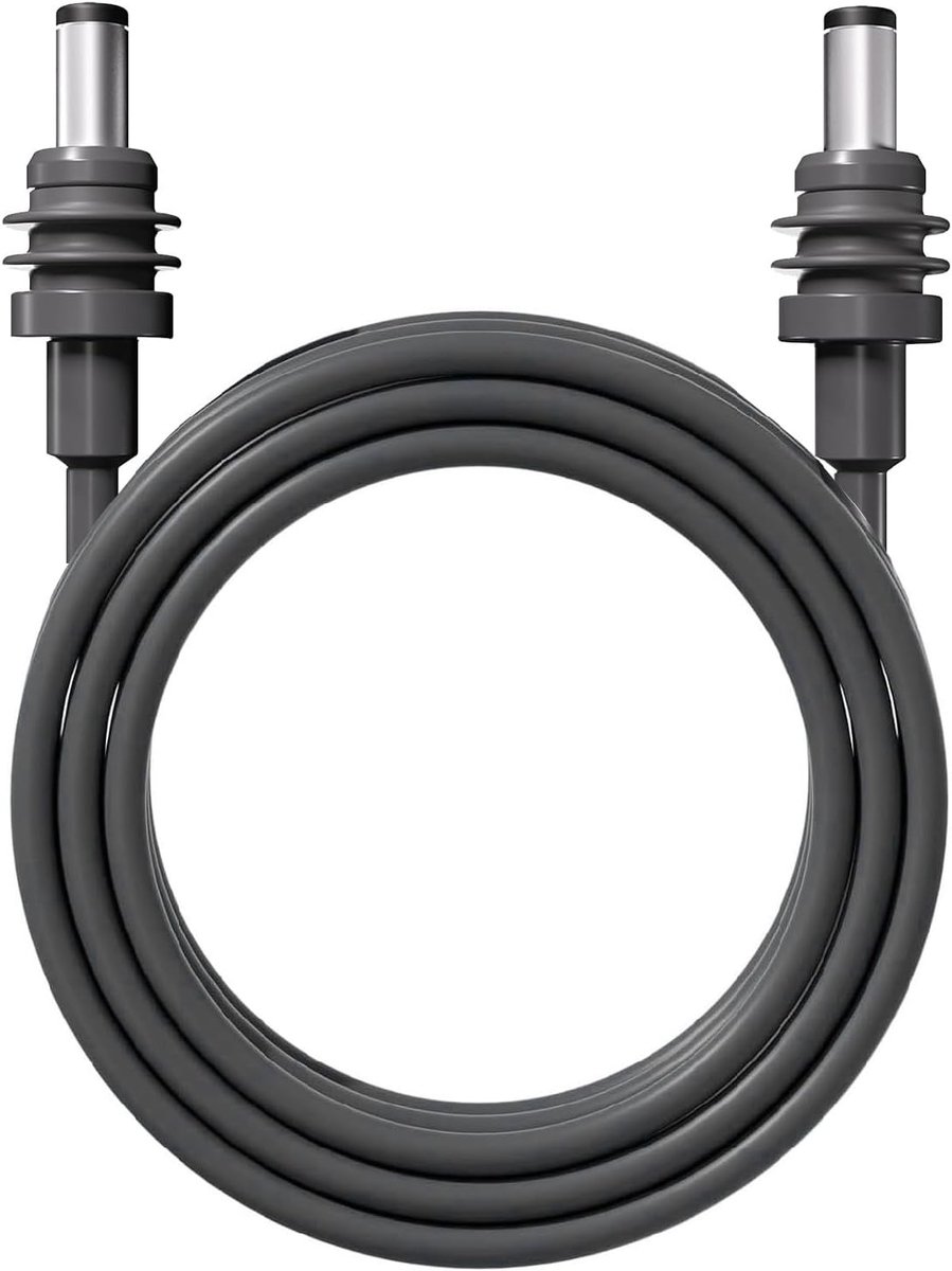 SnelShoppen - Mini DC Voedingskabel voor Buiten - 18AWG Vervangingsaccessoires, Grijs, 5m/16.4FT, Plug-and-Play, Duurzaam, Efficiënte Stroomoverdracht