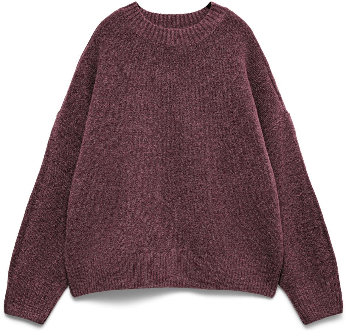Vero Moda Trui Vmboom Ls O-neck Pullover Ga Noos 10320463 Windsor Wine/melange Dames Maat - M