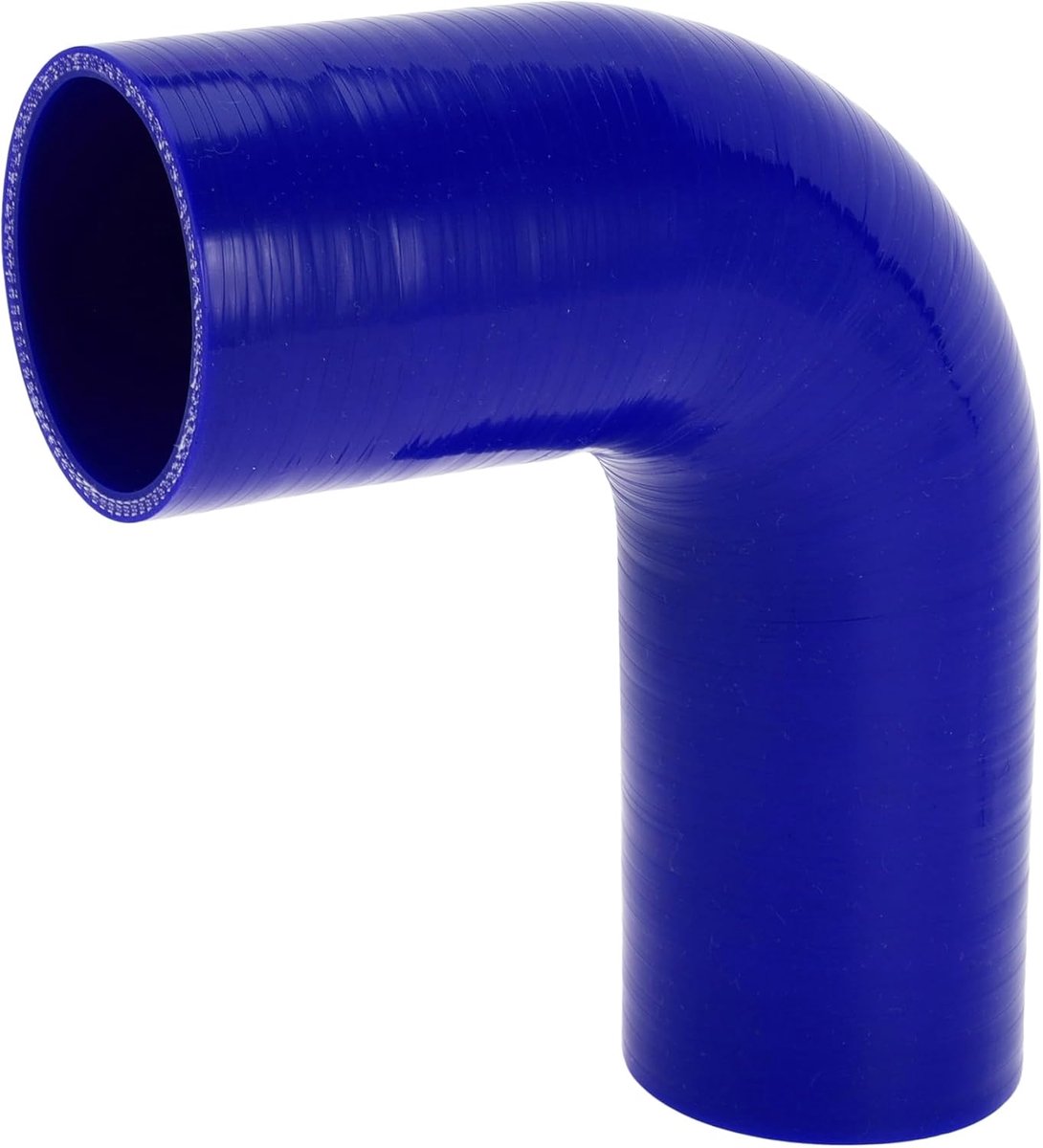 SnelShoppen - Universele 63mm Silicone Koelvloeistofslang Blauw 90 Graden 150mm Lengte - Hoog Temperatuur Bestendig Slang voor Auto en Motor