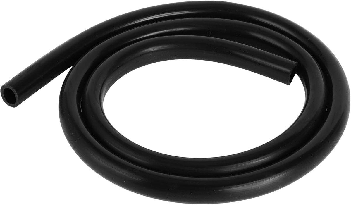 SnelShoppen - Silicone Vacuümslang 4FT 1/2" 12mm ID Hoog Temperatuur Zwart Auto Slang 1 stuk