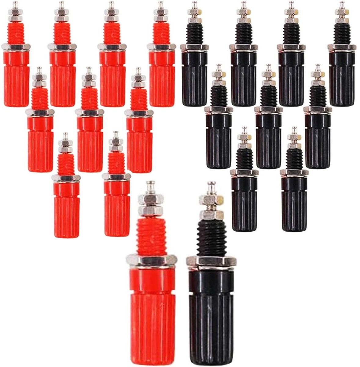 Speaker terminal set 20 stuks - 4 mm banana plugs - paneelmontage - geschikt voor audio-installaties - ShopVlot