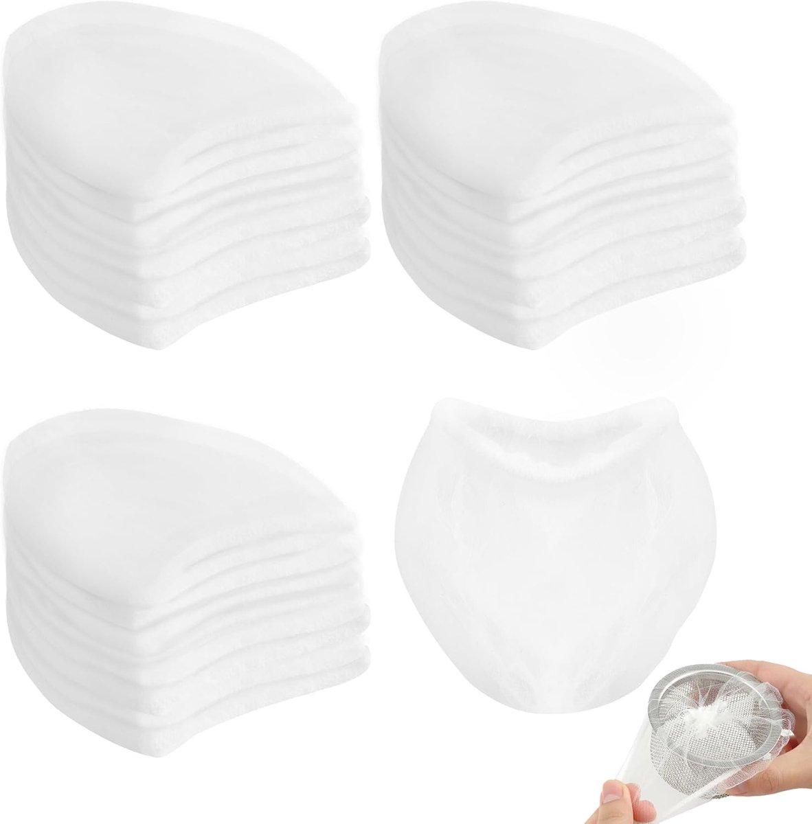 Afvalzeefzakken 300 Stuks - Polyester - Geschikt voor Keuken en Badkamer - Houdt Afval Tegen - ShopVlot
