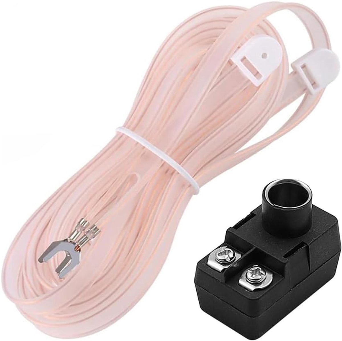 SnelShoppen - FM Radio Antenne T-Kabel Binnen Antenne Met 75 Ohm F Transformator Adapter Voor Verbeterde FM Stereo Ontvangst