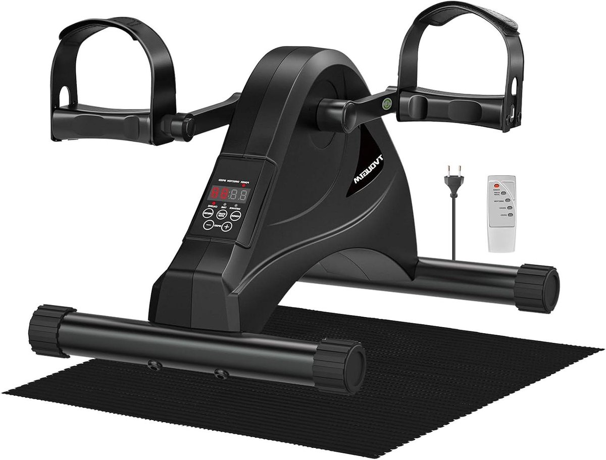 Mini Hometrainer - Benen Arm Trainer - Revalidatie Thuis - Elektrisch Ondersteund - 40x33x25 cm - Zwart
