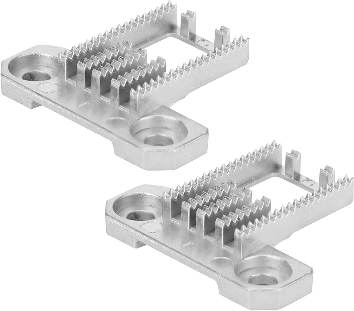 Naaimachine Transporteur - Voet Hond Set - Stof Doorvoeren - Zware Metalen Constructie - 2 Stuks - Zilverkleurig