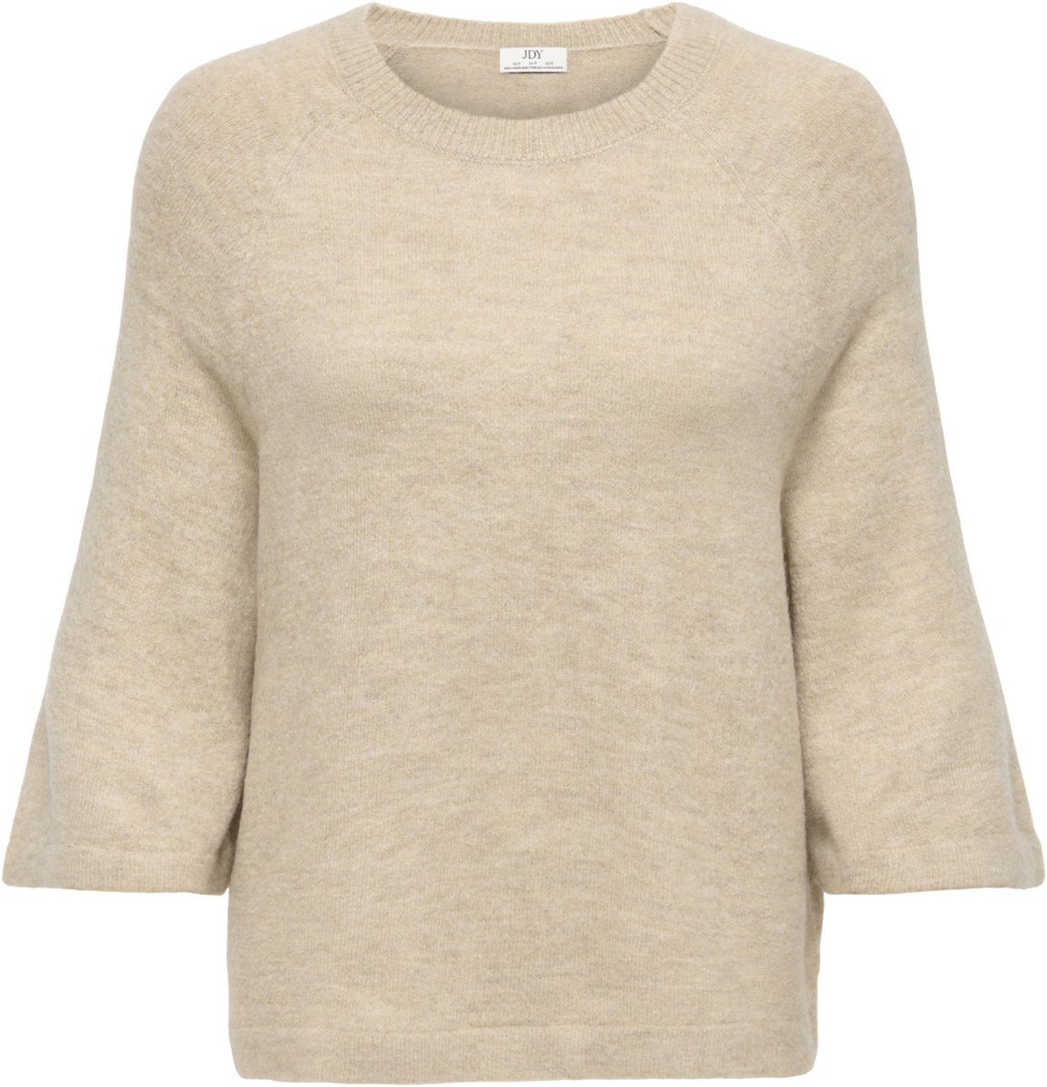 Jacqueline de Yong Trui Jdyelanora 3/4 Pullover Knt Noos 15370189 Oatmeal/melange Dames Maat - S