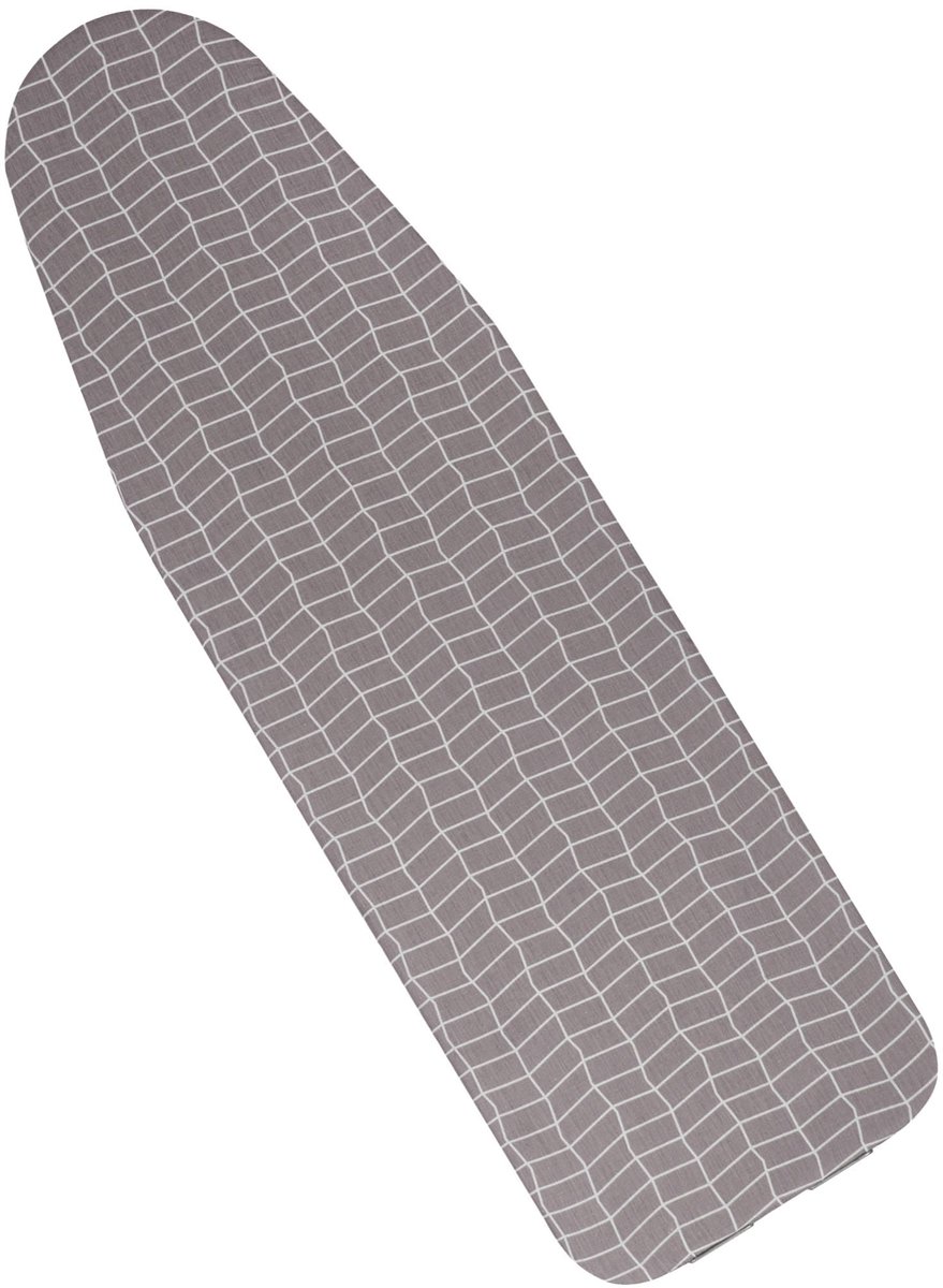 KOTARBAU® Strijkplankhoes - Strijkplankhoezen - Strijkhoes 120 x 42 cm - maat M - Hittebestendig - Katoen en Vilt - Grijs - Ruitpatroon