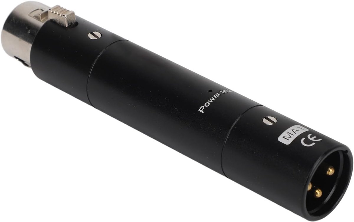 SnelShoppen - CHICIRIS Microfoon Voorversterker Actieve Booster met 28 DB Versterking voor Live Streaming en Uitzending - XLR 3-Pin Mannelijk/Vrouweli