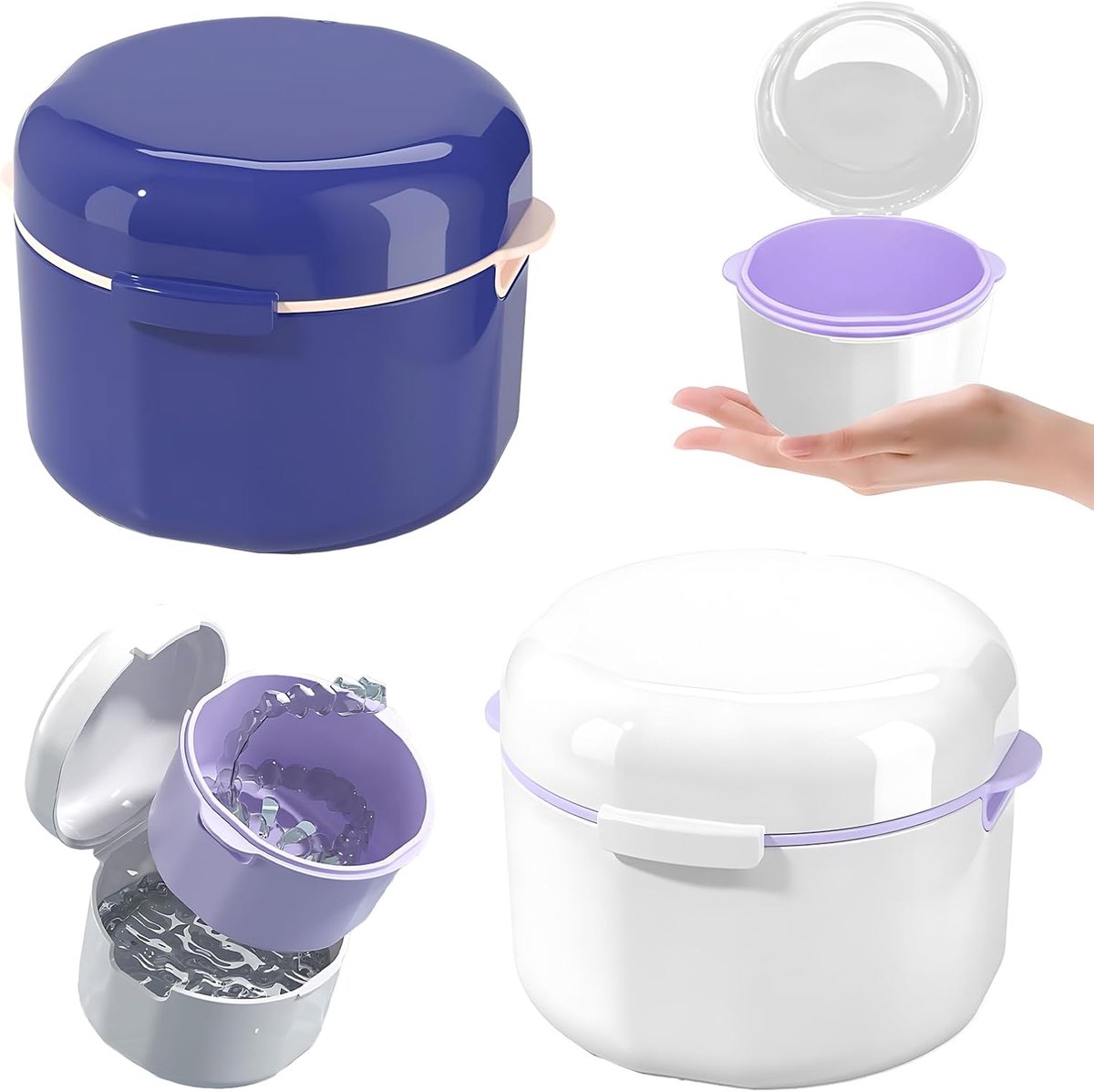 Dentuurbakjes set van 2 - met wasmand - compact en eco-vriendelijk - ideaal voor reizen - ShopVlot