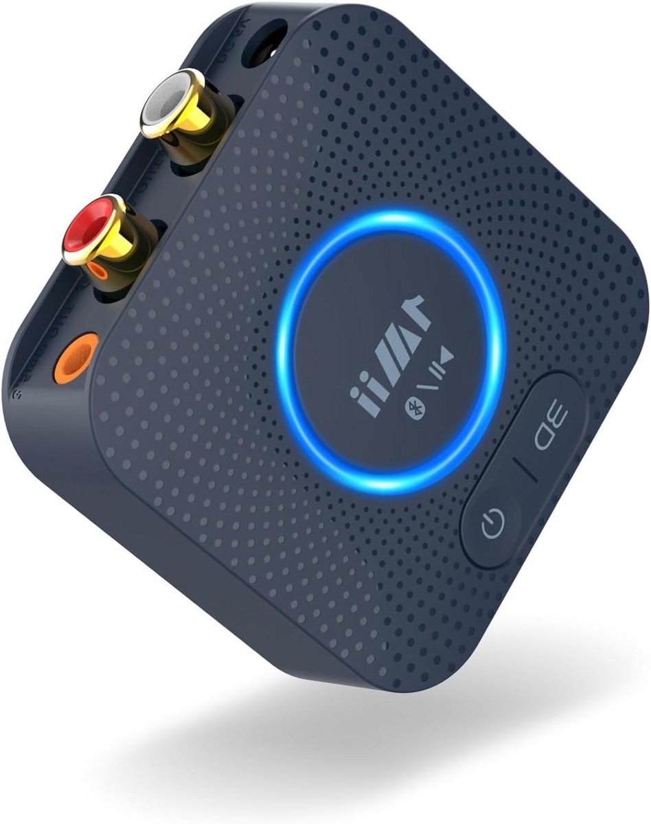 Bluetooth Ontvanger - Audio Adapter - Draadloos Muziek Streamen - Ondersteunt aptX HD - 5.5 x 5.5 cm - Zwart