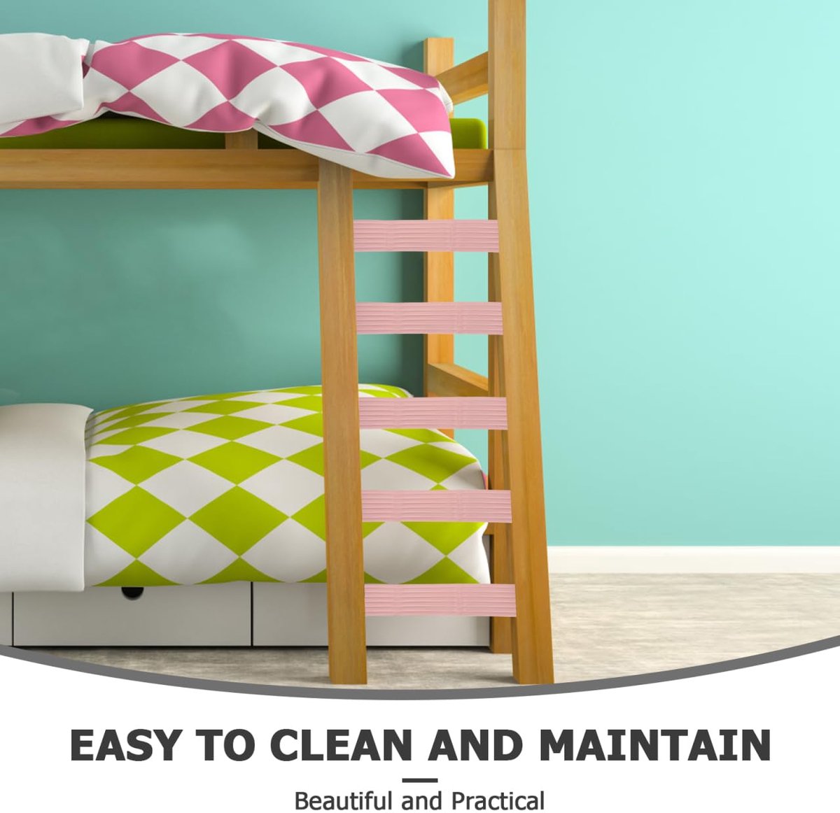 SnelShoppen - Non-slip Zachte Spons Trapmatten, Comfortabele Ladder Pads voor Bunk Beds, Schokabsorberende Voetpads voor Studentenhuizen, Eenvoudig Sc