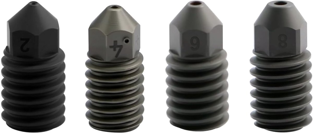 SnelShoppen - A1 Mini geharde stalen sproeiers 0,2 mm 0,4 mm 0,6 mm 0,8 mm voor Bambu Lab A1 Mini 3D-printer - Slijtvast met hoge hardheid