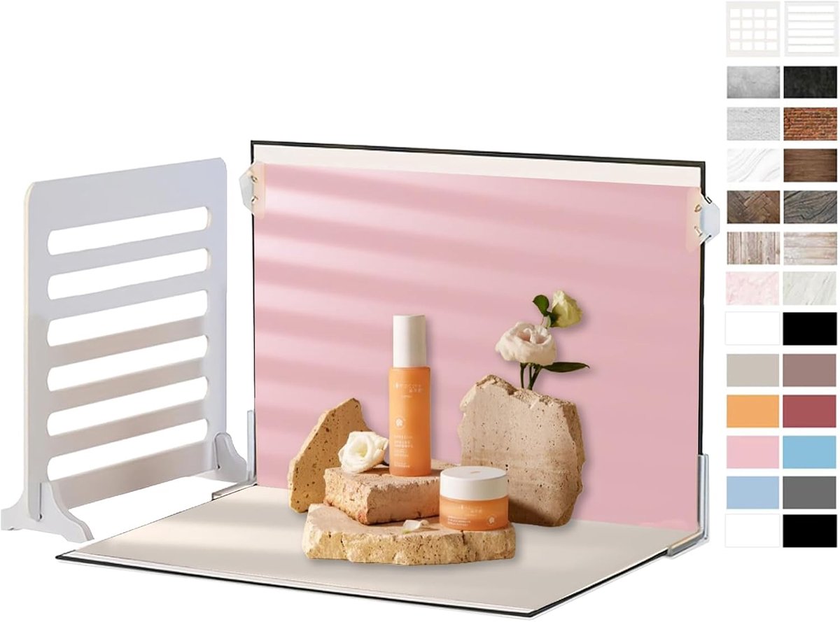 SnelShoppen - Small Product Fotografie Achtergronden Set: 14PCS 28 Patronen Voedsel Achtergrond Tafelkit - Flat Lay Accessoires voor Sieraden Cosmetic
