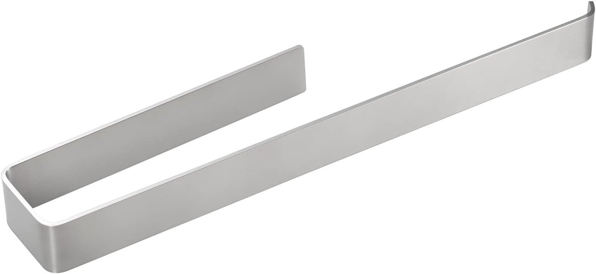 Handdoekhouder zonder boren, 15 inch, roestvrij staal SUS304, zelfklevend, wandmontage, handdoekrek voor badkamer, keuken en slaapkamer, geborsteld zilver