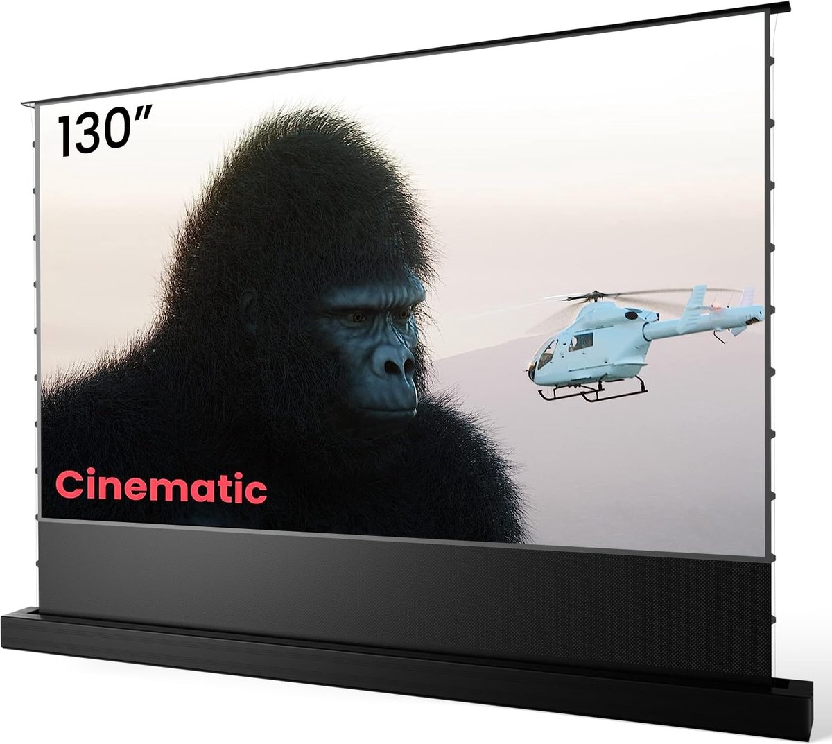 SnelShoppen - Gemotoriseerd Projectiescherm voor Projector met Ultrakort Bereik, 4K/8K Ultra HD, 95% Omgevingslichtafwijzing, Ideaal voor Thuisbioscoo
