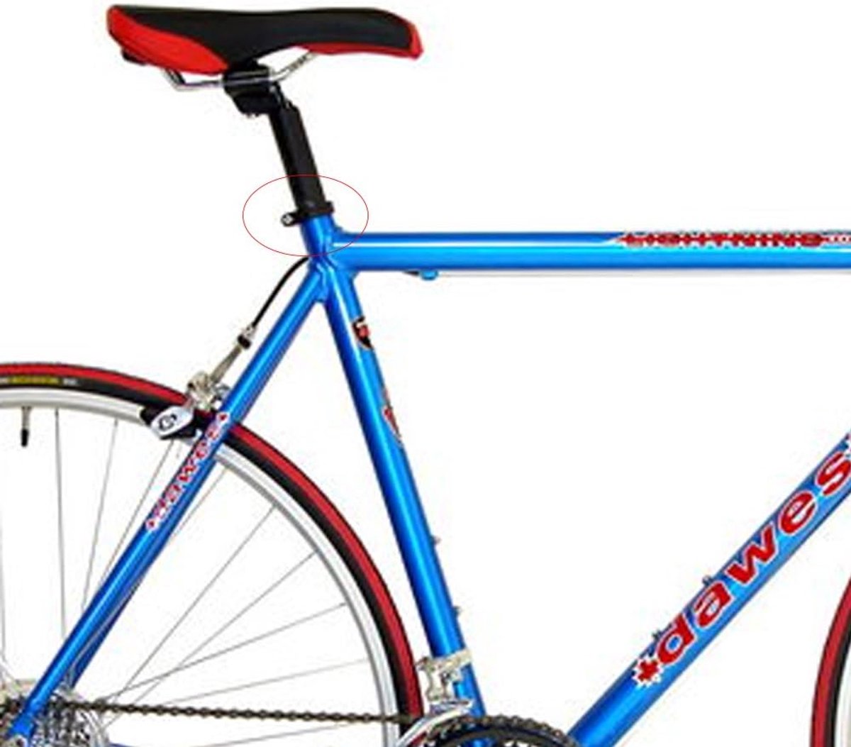 SnelShoppen - Fietszadel Tang, Lichtgewicht en Duurzaam Aluminium Fietszadel Klem voor Mountainbike en Racefiets, 34.9 mm, Blauw