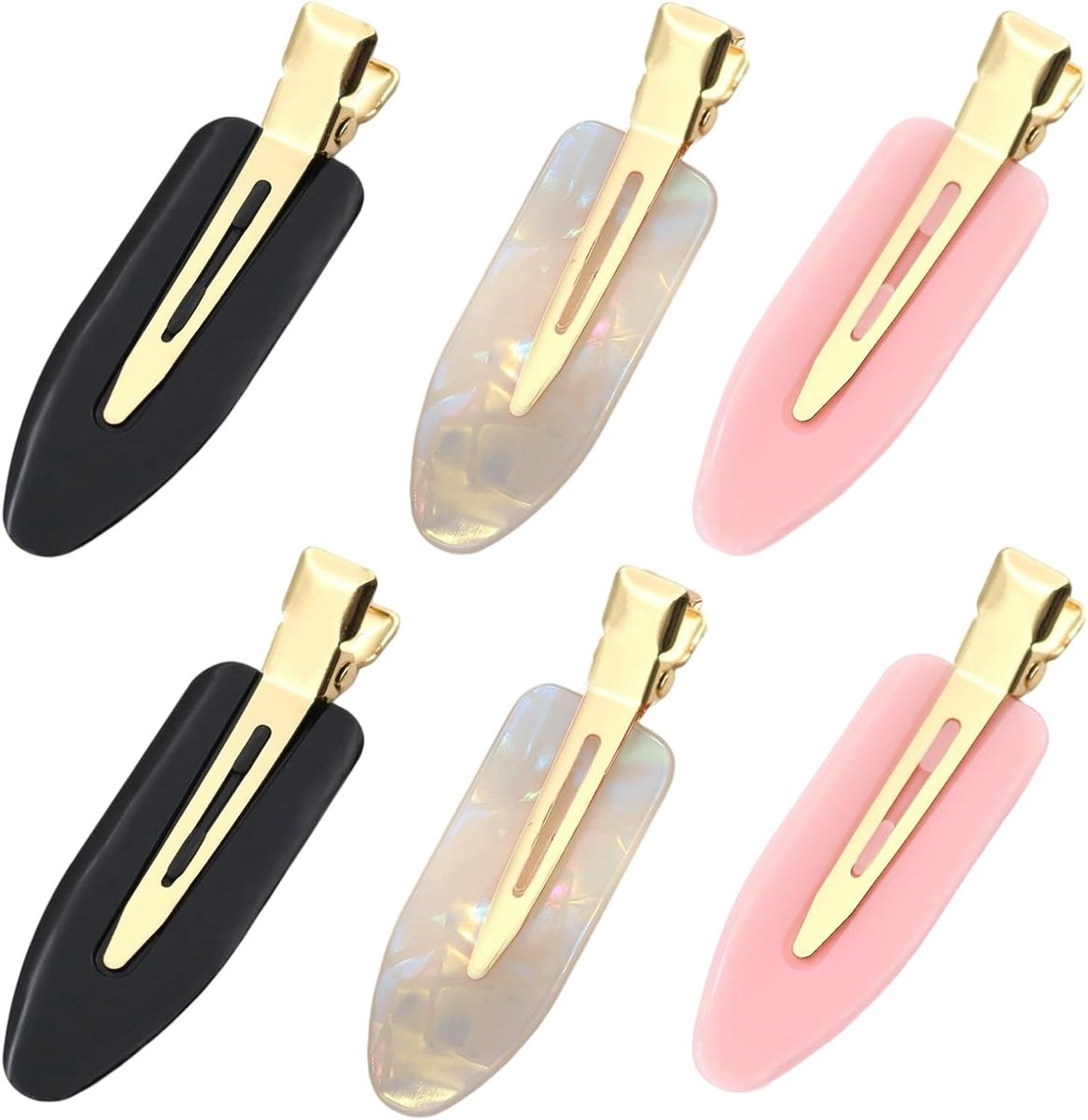 SnelShoppen - Haarklammern Set 8 Stuks, Flat Haarspelden met Diamantpatroon, Kersen, Strepen en Stippen, Haarclips voor Vrouwen, Styling, Feest, Dagel