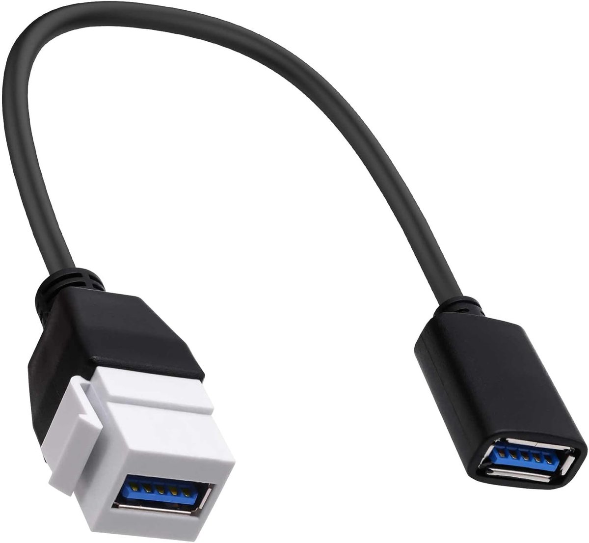 USB 3.0 Keystone Inserts Kabel USB A 3.0 Panel Mount Insert Adapter Kabel voor Wandcontactdoos voorplaat - ShopVlot