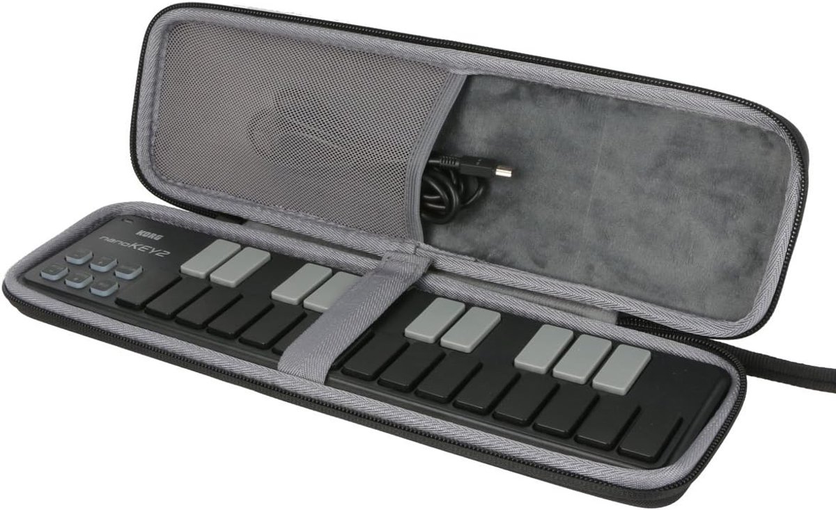 SnelShoppen - Harde Beschermhoes Reistas voor USB MIDI Toetsenbord Controller - Ideaal voor Korg nanoKEY2, nanoPAD2, nanoKONTROL2 - Comfortabele Handg