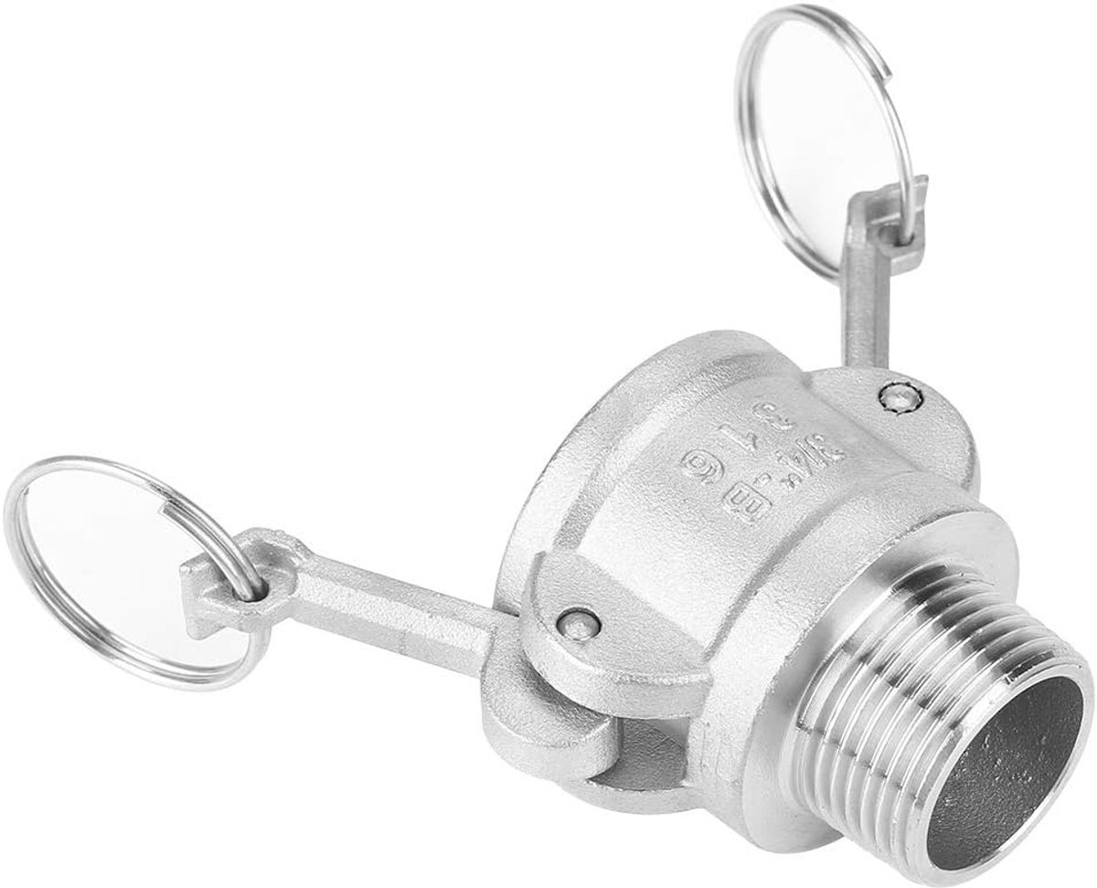 SnelShoppen - Trash Can Pomp Adapter Vrouwelijke Camlock Aansluiting van RVS DN20 3/4" B - Duurzaam, Roestvrij en Slijtvast voor Afvalpompen en Vacuüm
