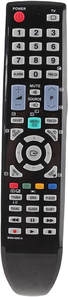 SnelShoppen - Universele Afstandsbediening TV Vervanging voor BN59-00901A BN59-00888A BN59-00938A, Compatibel, Directe Kanaaltoegang, Geen Programmatu