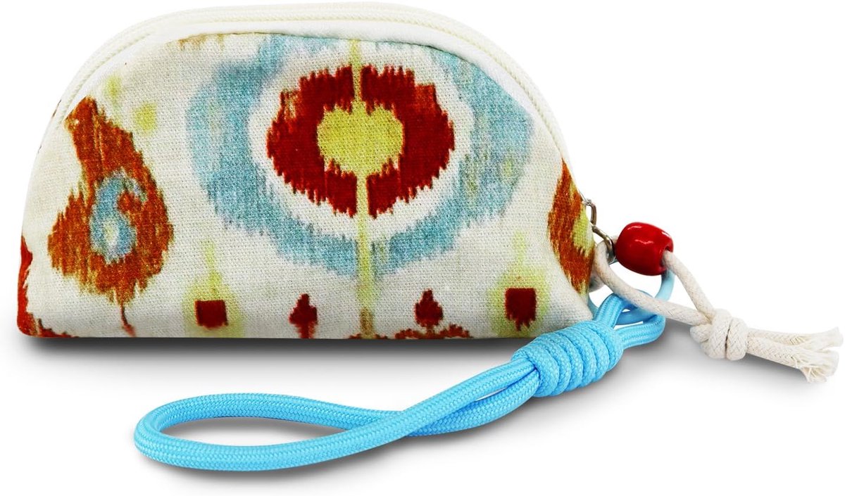 SnelShoppen - Katoenen Munt Pocket, Lichtgewicht Mini Portemonnee met Verwijderbare Armband en Rits, Kleine Damestas, voor Dagelijks Gebruik, Winkelen