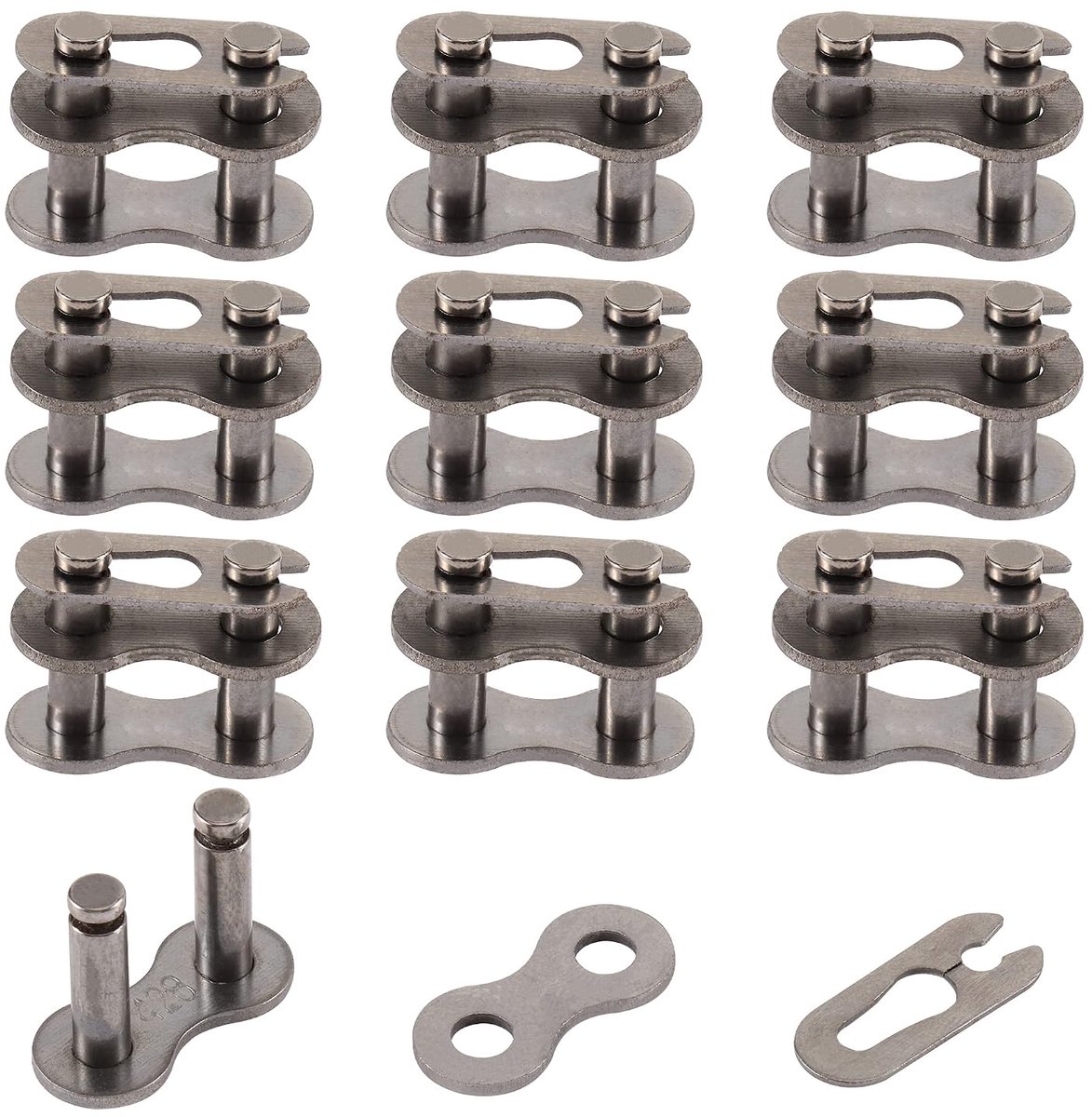 SnelShoppen - 10x 428 Ketting Master Link Vervanging voor 110cc 125cc 150cc 200cc 250cc Chinese ATV 4 Wheeler Quad Pocket Bike Buggy - Hoogwaardige Kw