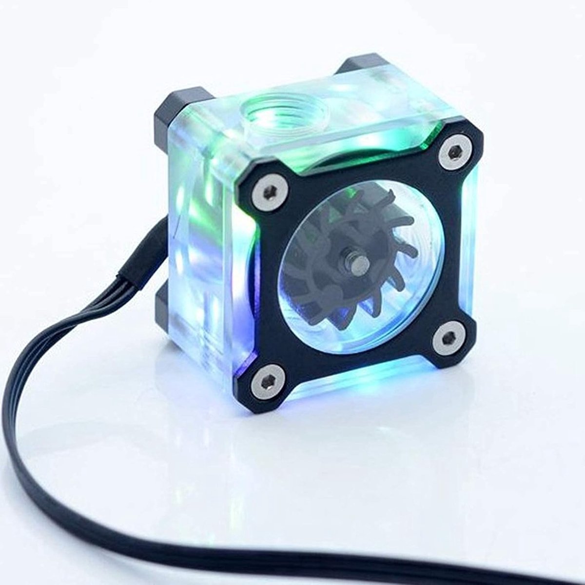 SnelShoppen - Water Cooling Flow Meter R3 RGB Kleurige Computer Waterkoeling Flowmeter G1/4 Vrouwelijk Draad Computeraccessoires voor Waterkoelingssys