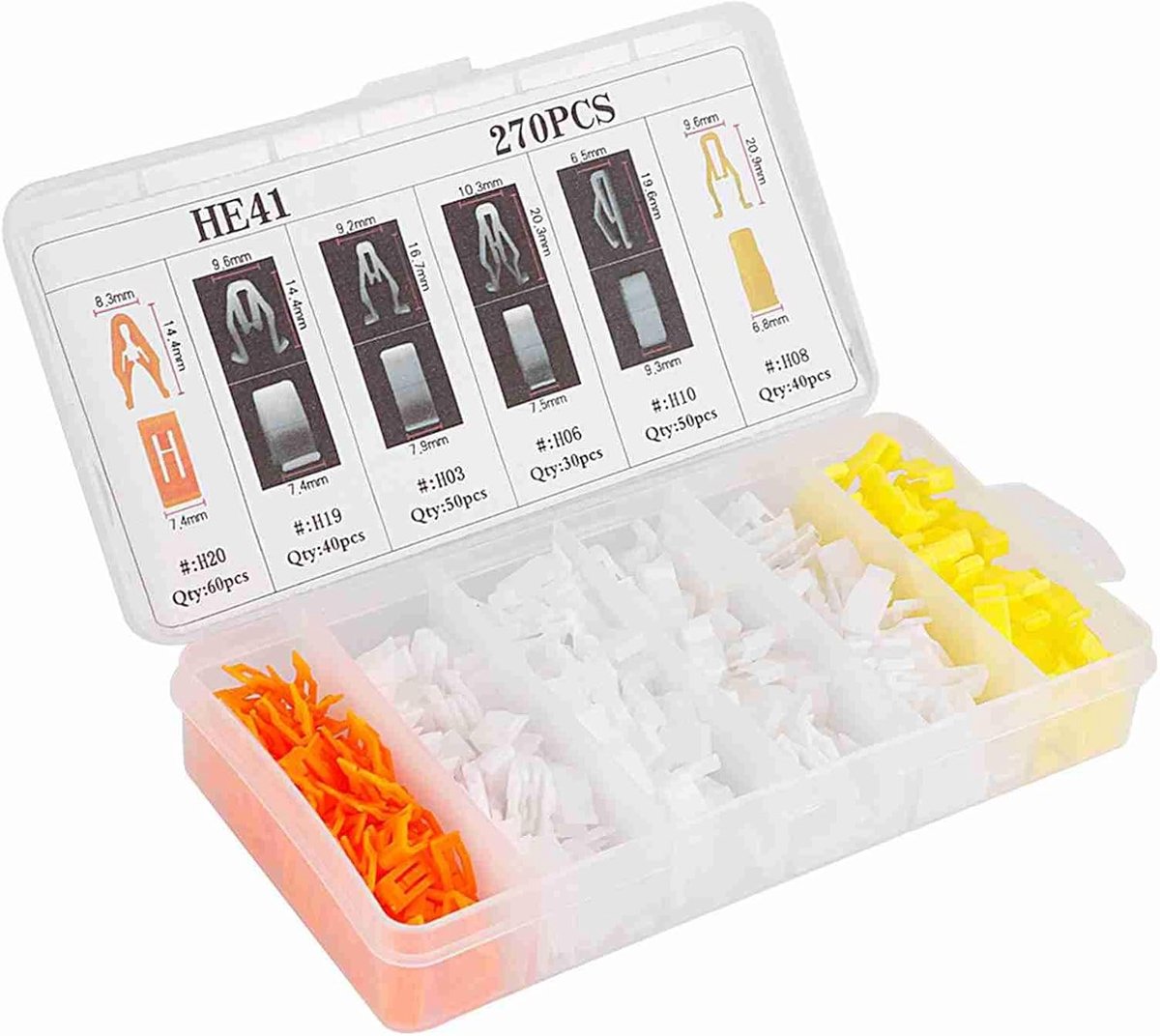 SnelShoppen - Dashboard Trim Clip Set 270 Stuks Universele Auto Console Paneel Bevestigingsclips Rivets Buckle Fasteners van Hoogwaardige Kunststof