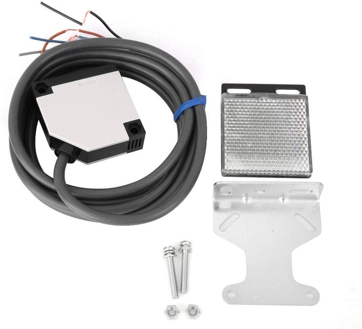 SnelShoppen - E3JK-R4M1 IP65 ABS Reflecterende Foto-elektrische Sensor, Schakelaar voor DC12-24V, 500mm, Duurzaam en Brandveilig voor Tuin, Verlichtin