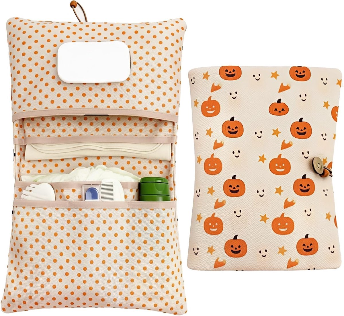 Praktische Luiertas Organizer en Cosmetica Tas 2-in-1 voor onderweg met vochtige doekjes en luiers