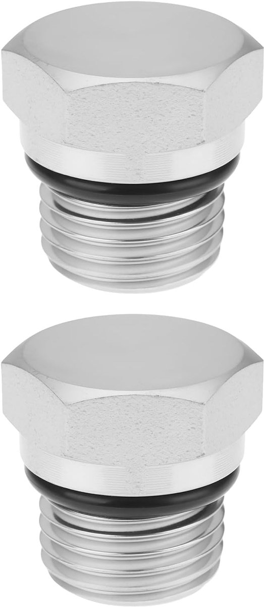 Hex plug 3/8" ORB - koolstofstaal - met O-ring - veilige afdichting voor hydraulische systemen - ShopVlot