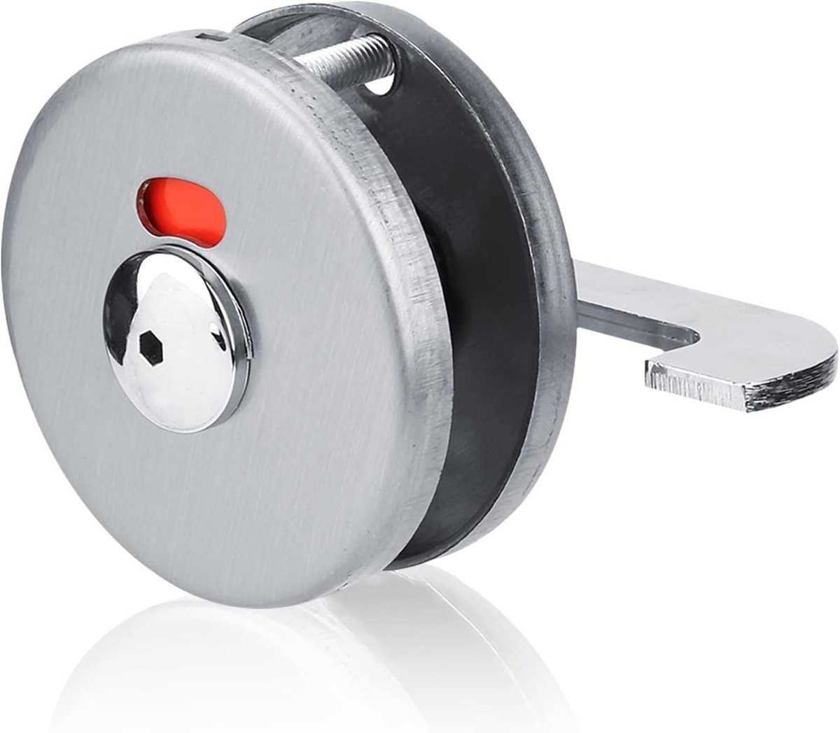 SnelShoppen - Dead Bolt Lock Privacy Lock zonder Sleutel met Bezet Vrij Aanwijzing voor Badkamer WC Publieke Toilet Deur