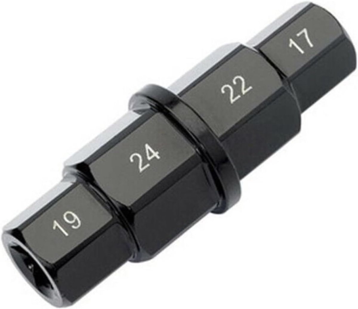 SnelShoppen - 4-in-1 Sechskant Gereedschap 17 19 22 24 mm voor Motorfiets As en Banden - Multifunctioneel Hex Spindle Driver Accessoire